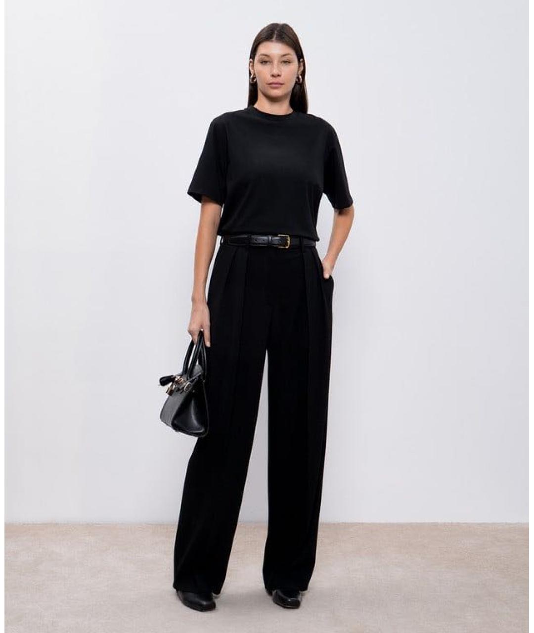 THE ROW Черная хлопковая футболка, фото 5