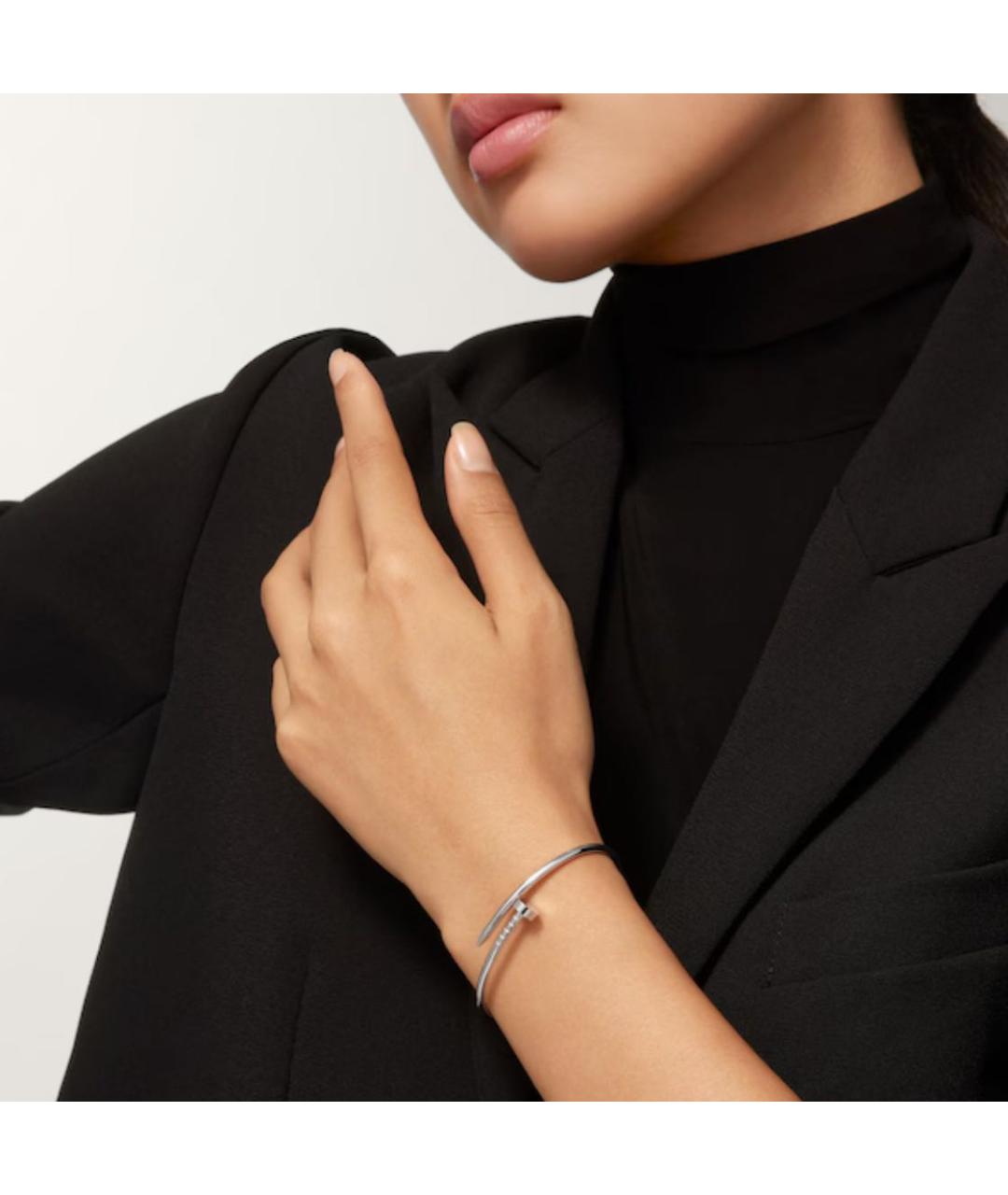CARTIER Серебрянный браслет из белого золота, фото 3
