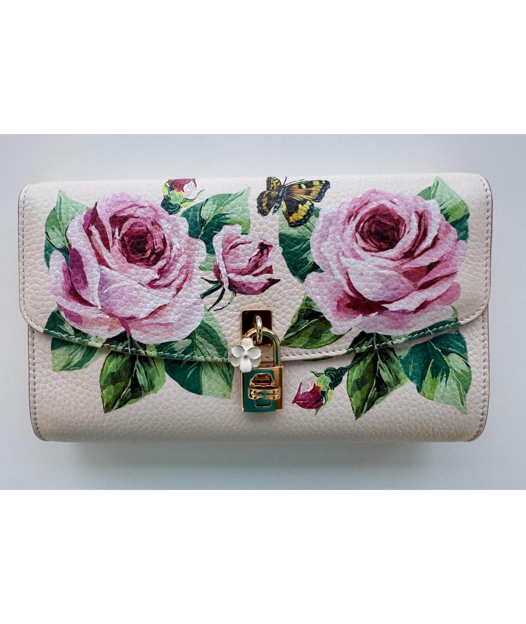 DOLCE&GABBANA Розовая кожаная сумка через плечо, фото 10