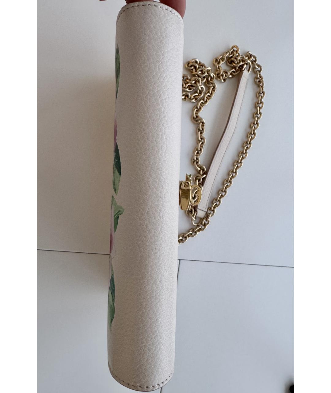 DOLCE&GABBANA Розовая кожаная сумка через плечо, фото 5