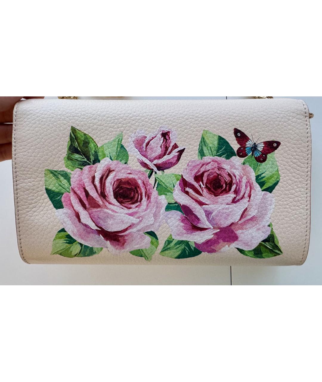 DOLCE&GABBANA Розовая кожаная сумка через плечо, фото 3