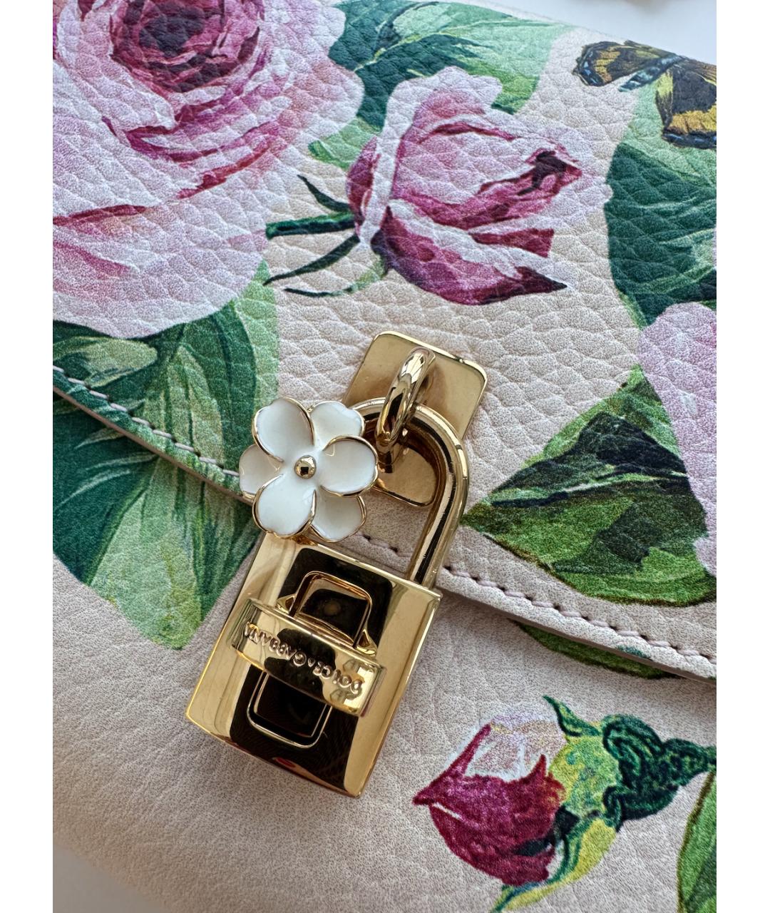 DOLCE&GABBANA Розовая кожаная сумка через плечо, фото 8