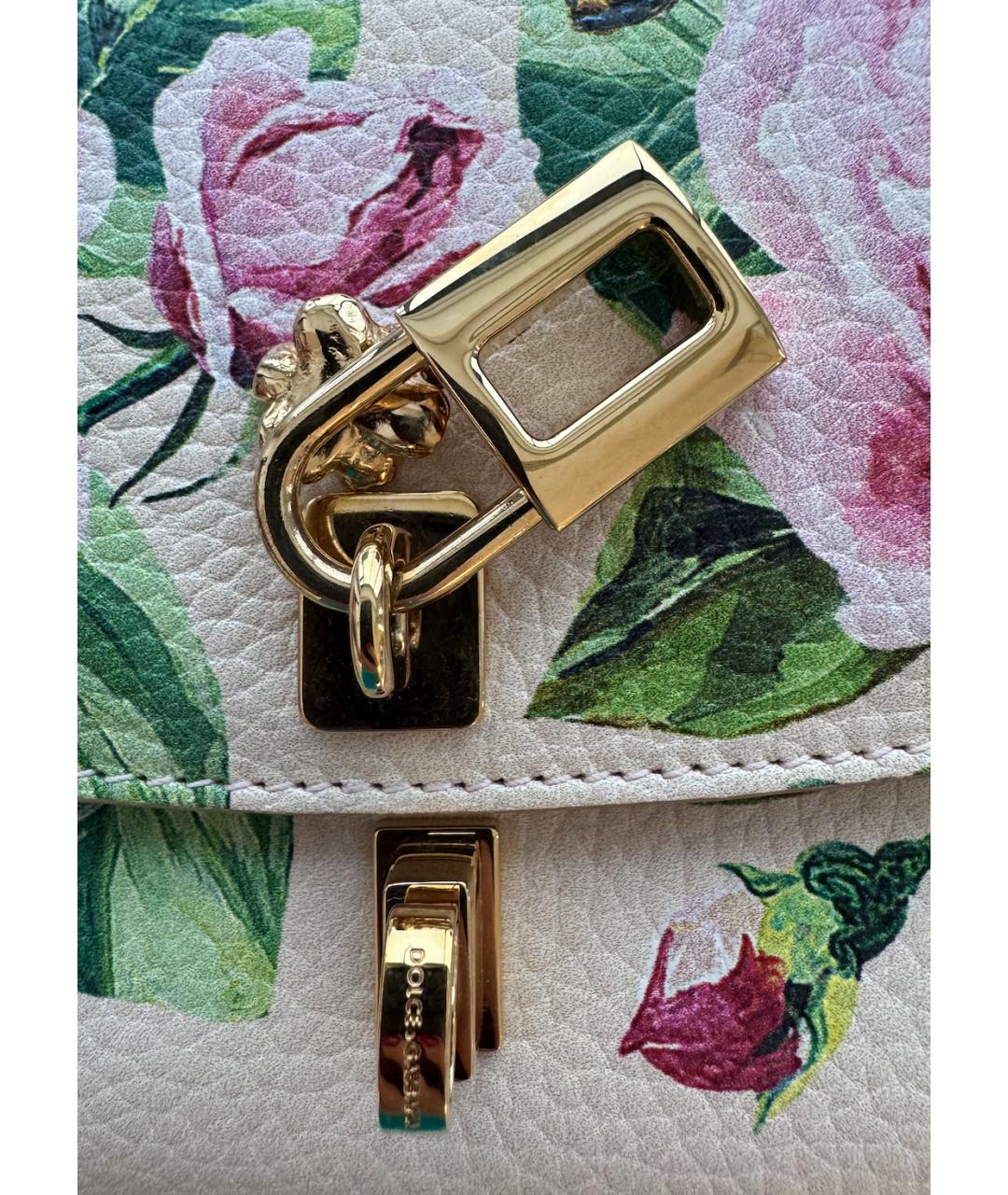 DOLCE&GABBANA Розовая кожаная сумка через плечо, фото 9