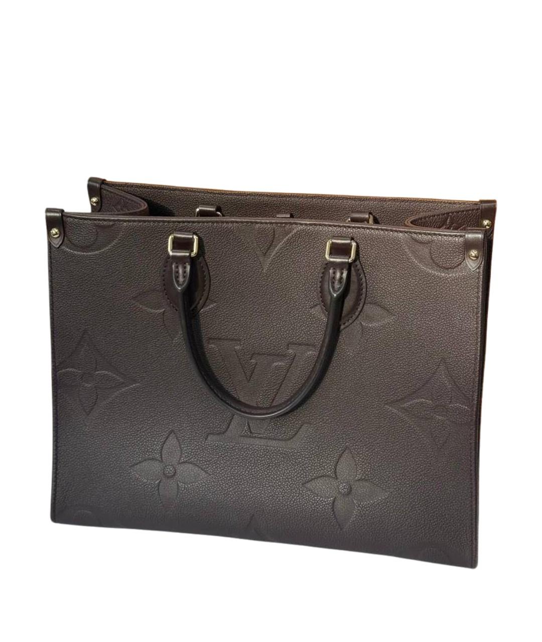 LOUIS VUITTON Бордовая кожаная сумка тоут, фото 1