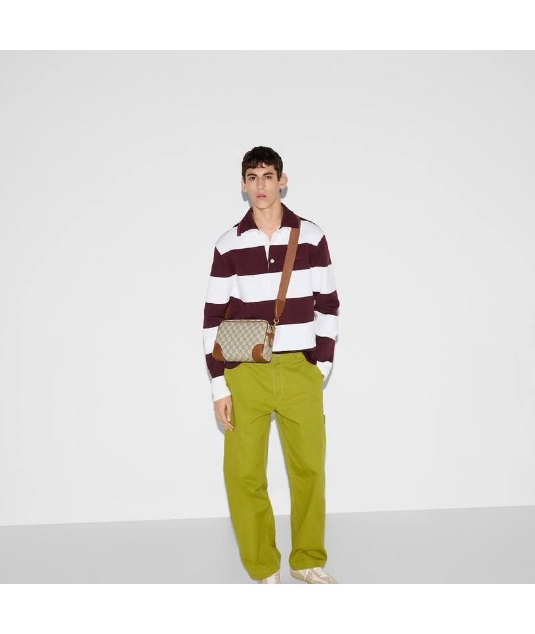 GUCCI Коричневая кожаная сумка на плечо, фото 5