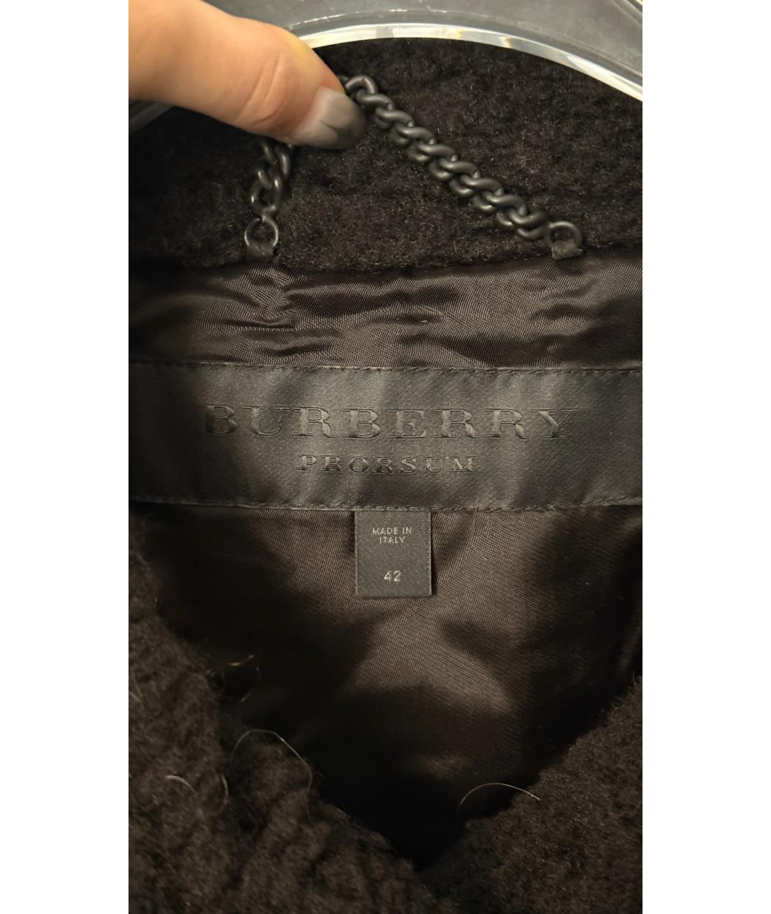 BURBERRY Черная кожаная куртка, фото 3