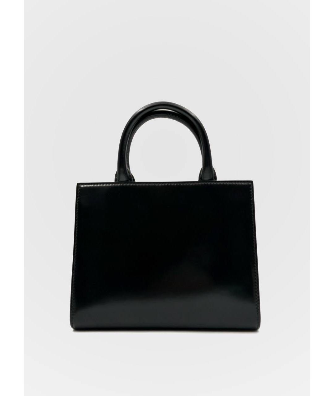 BALLY Черная кожаная сумка с короткими ручками, фото 2
