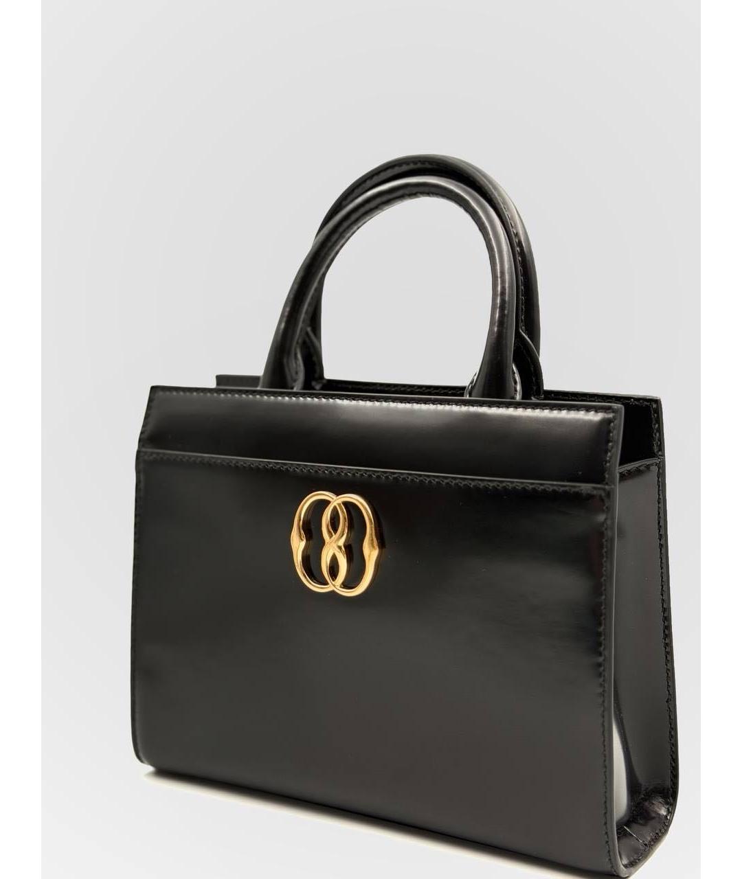 BALLY Черная кожаная сумка с короткими ручками, фото 3