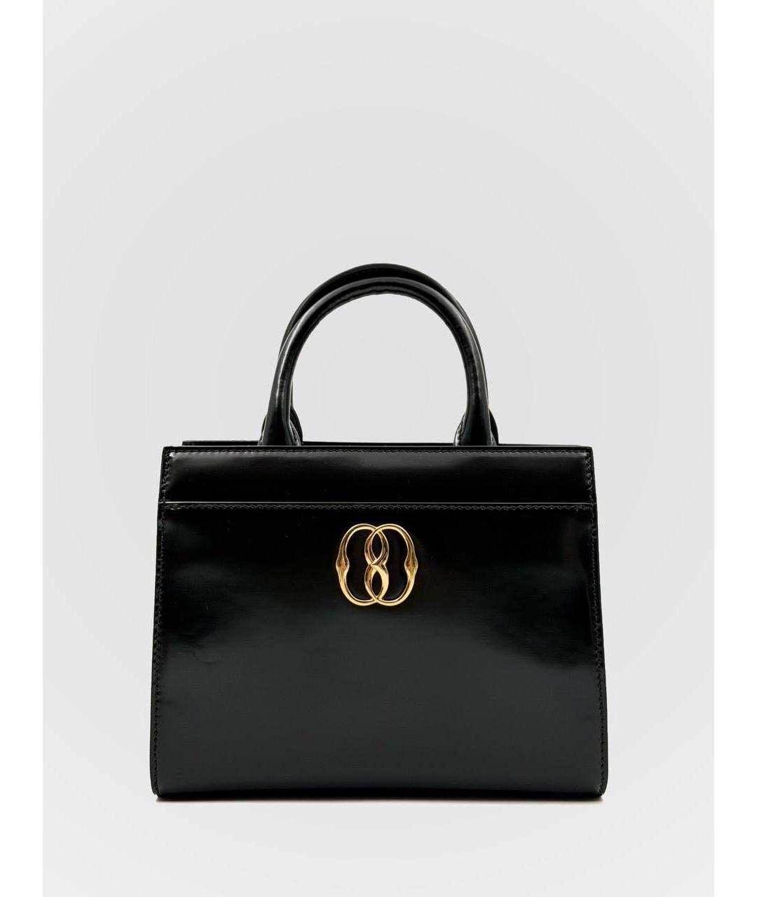 BALLY Черная кожаная сумка с короткими ручками, фото 8