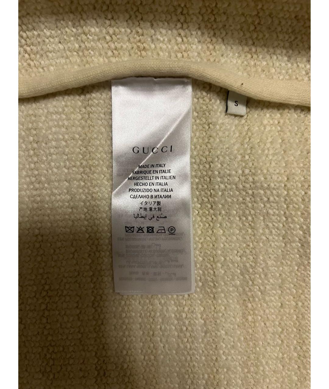 GUCCI Бежевый шерстяной кардиган, фото 6