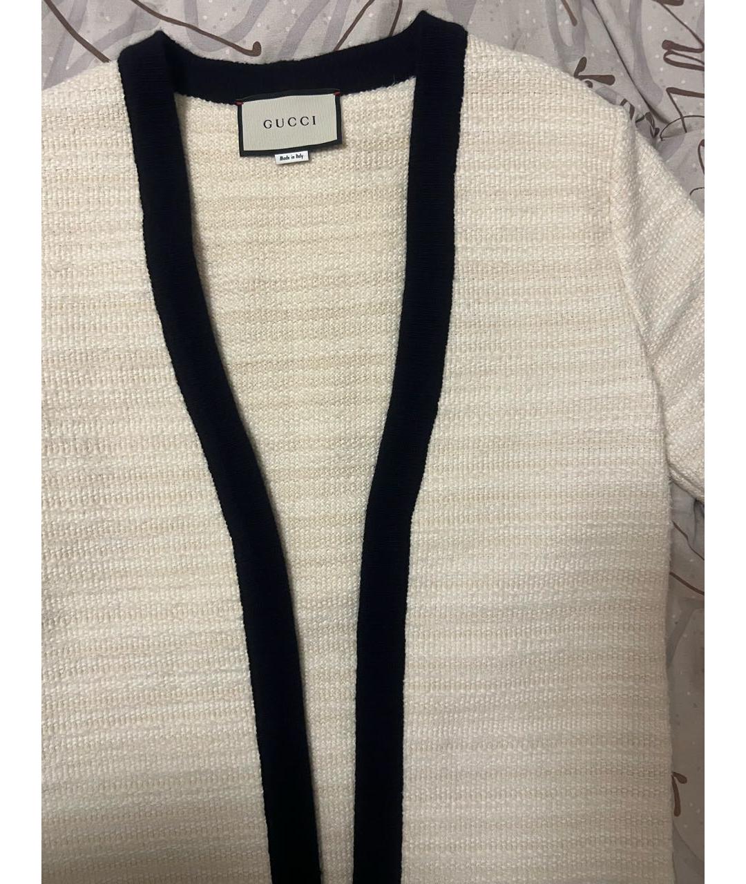 GUCCI Бежевый шерстяной кардиган, фото 3
