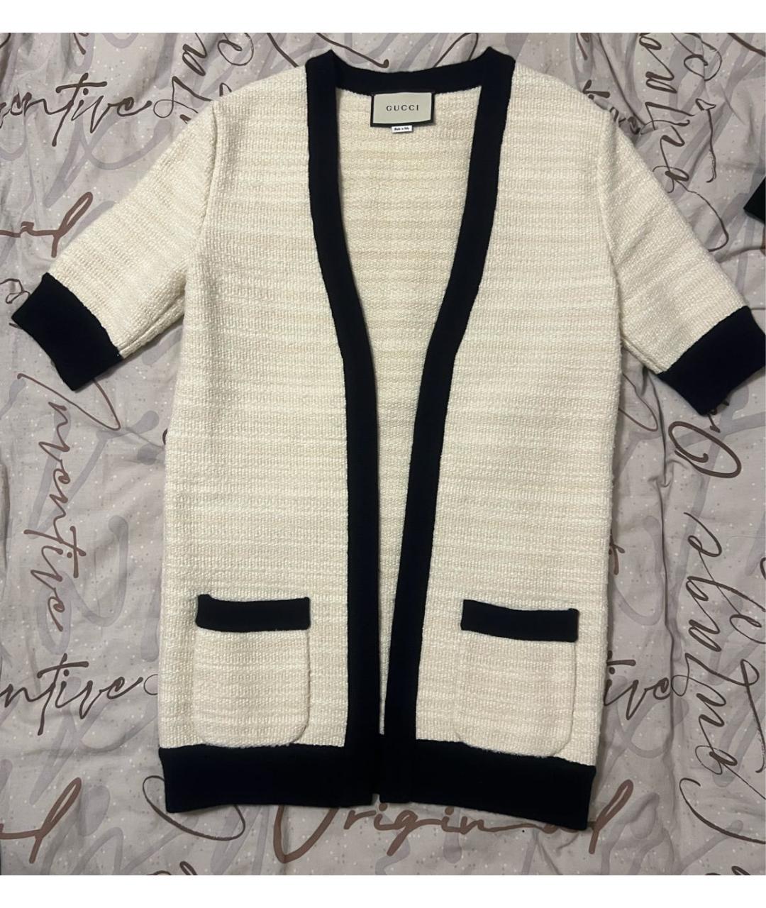 GUCCI Бежевый шерстяной кардиган, фото 9