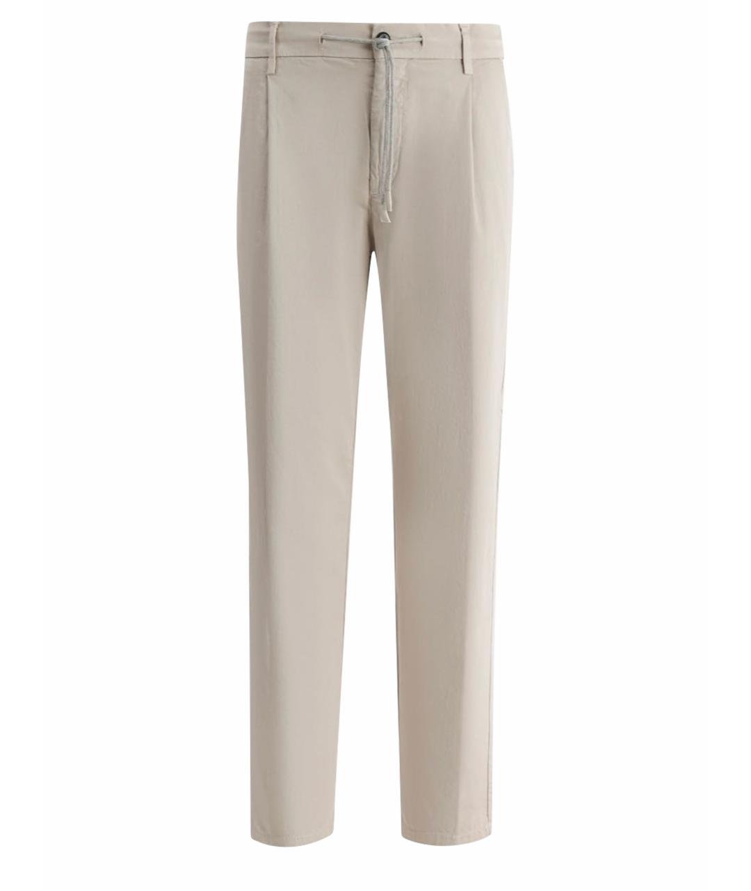 ELEVENTY Бежевые льняные повседневные брюки, фото 1
