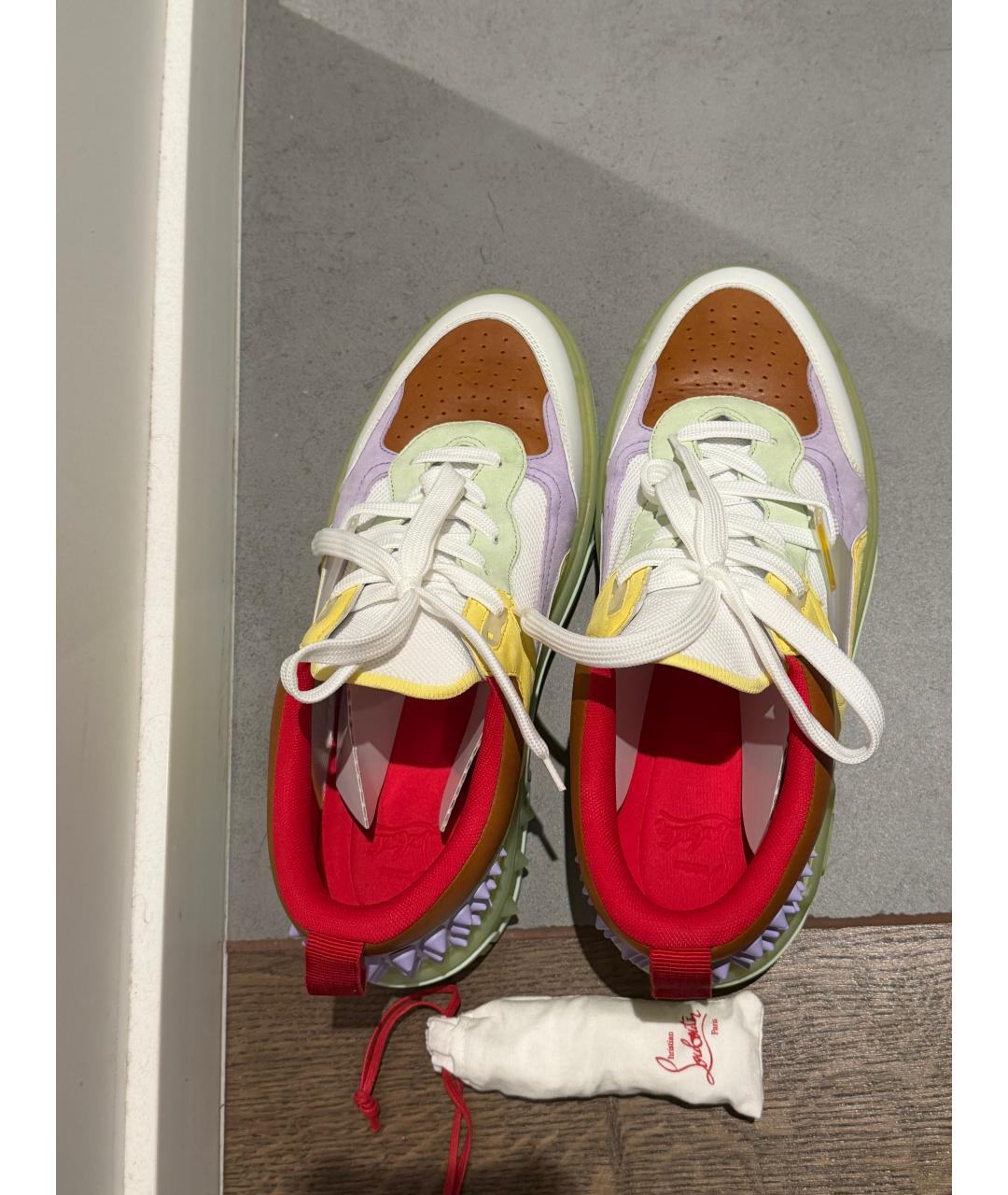 CHRISTIAN LOUBOUTIN Мульти кожаные низкие кроссовки / кеды, фото 3