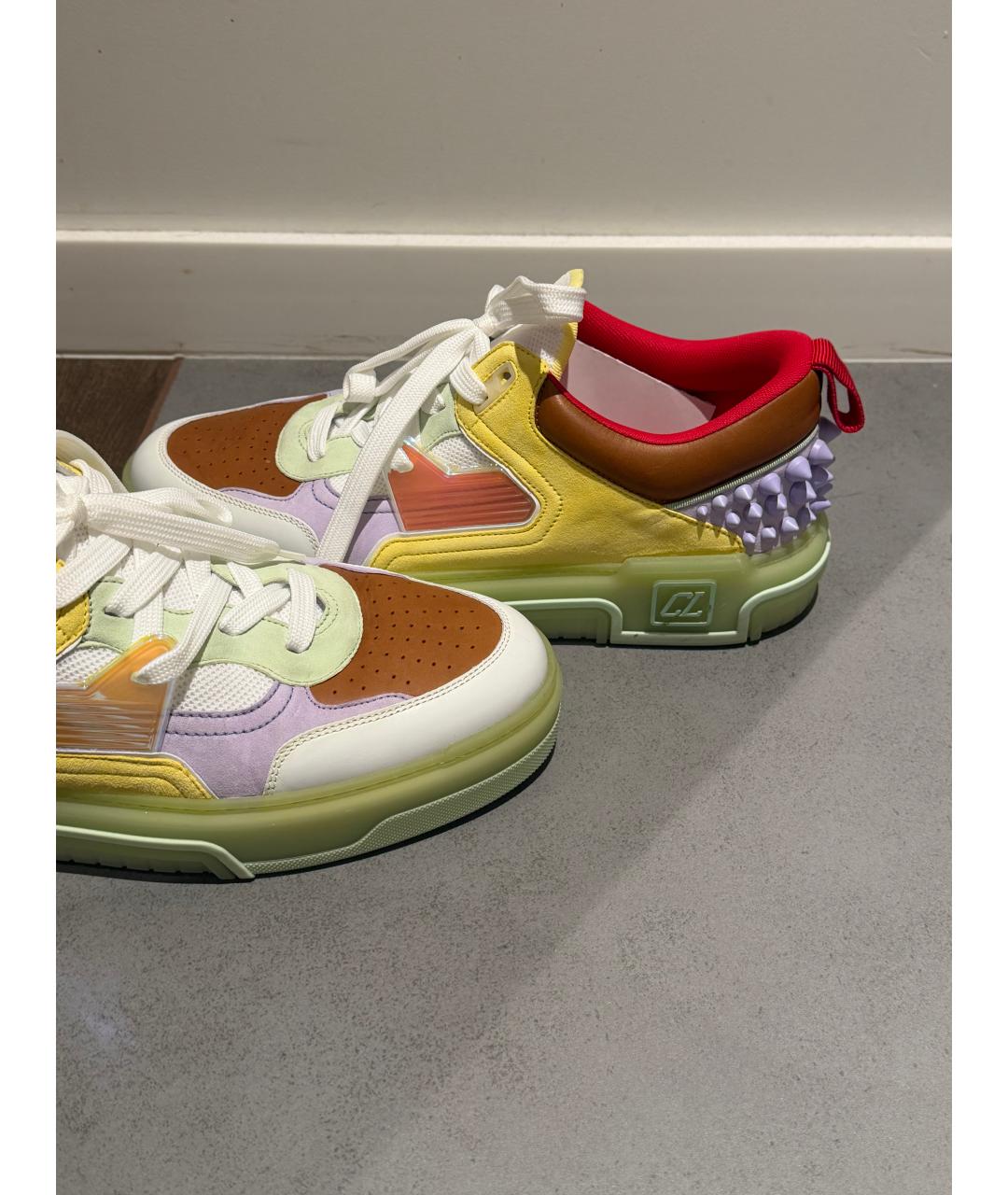 CHRISTIAN LOUBOUTIN Мульти кожаные низкие кроссовки / кеды, фото 7