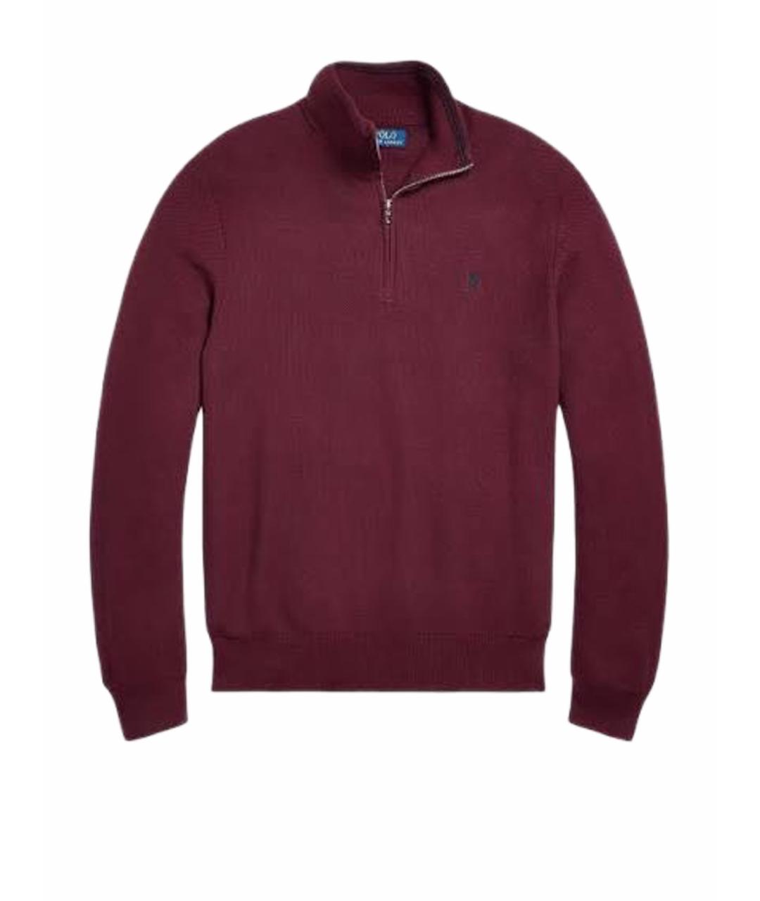 POLO RALPH LAUREN Бордовый хлопковый джемпер / свитер, фото 1