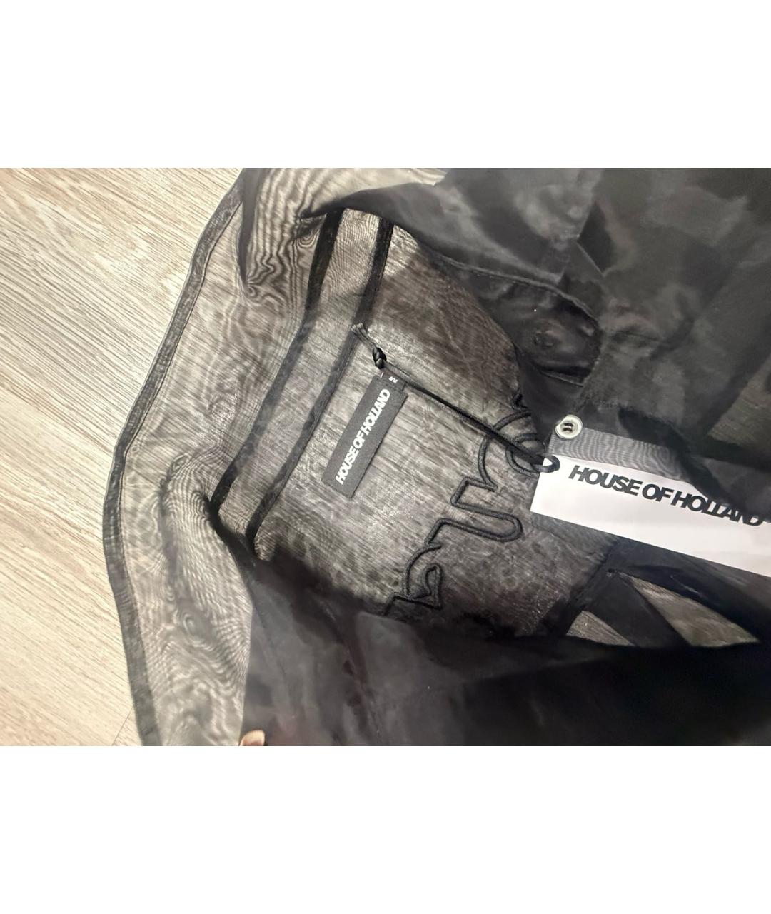 HOUSE OF HOLLAND Черная синтетическая рубашка, фото 4