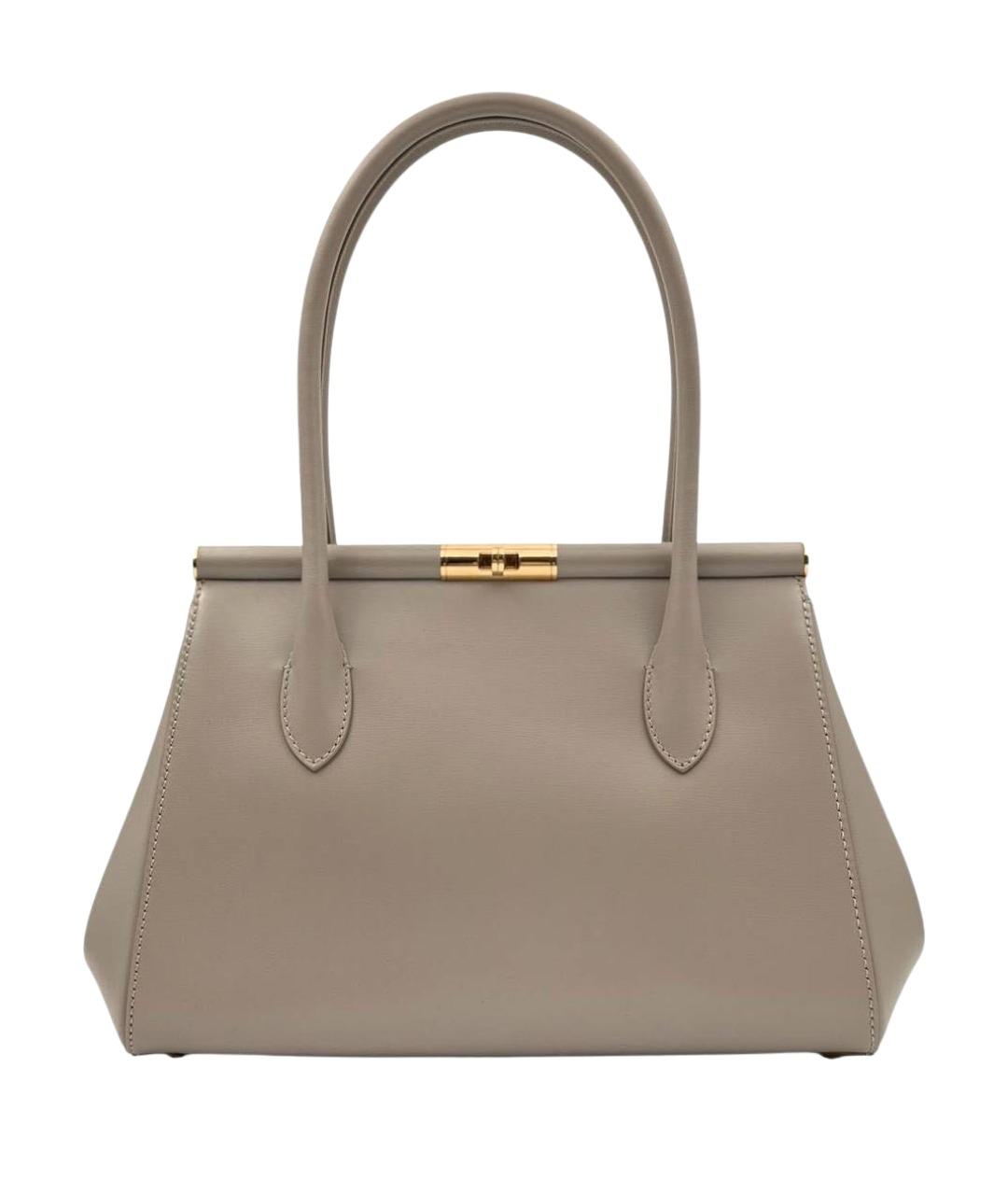 DOLCE&GABBANA Бежевая кожаная сумка тоут, фото 1