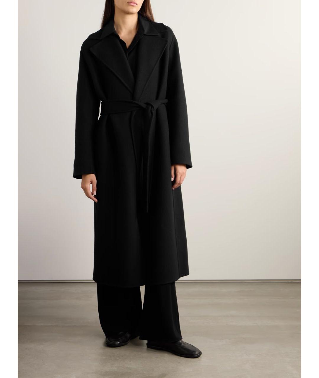 THE ROW Черное шерстяное пальто, фото 2