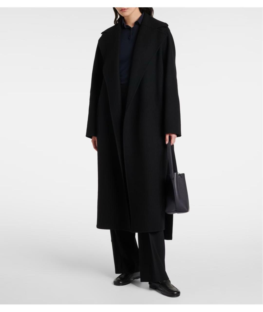 THE ROW Черное шерстяное пальто, фото 7