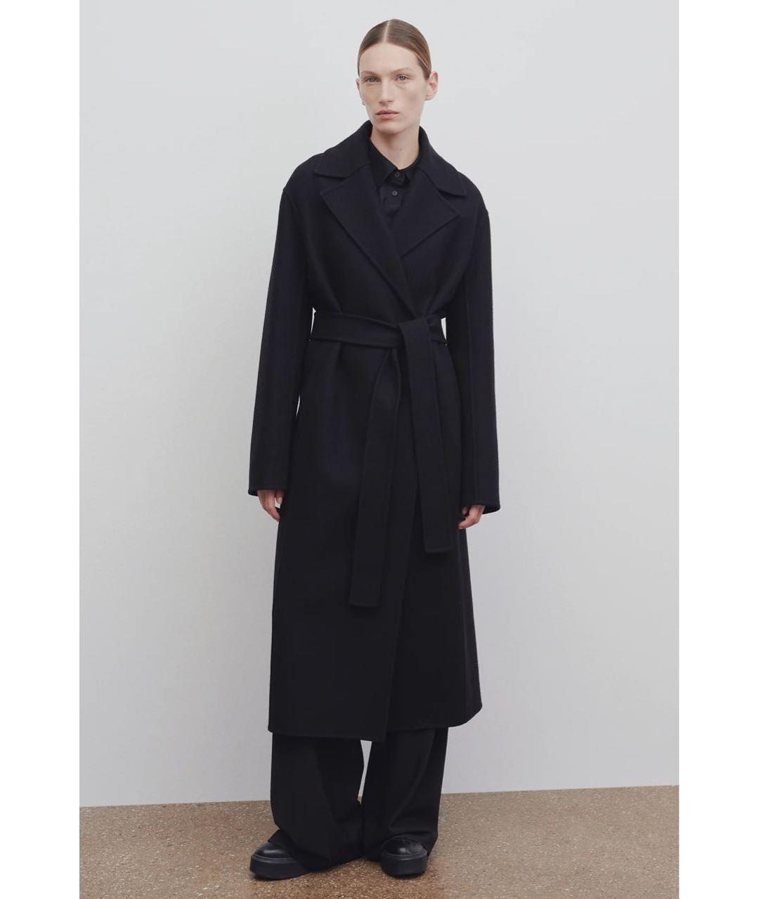 THE ROW Черное шерстяное пальто, фото 5