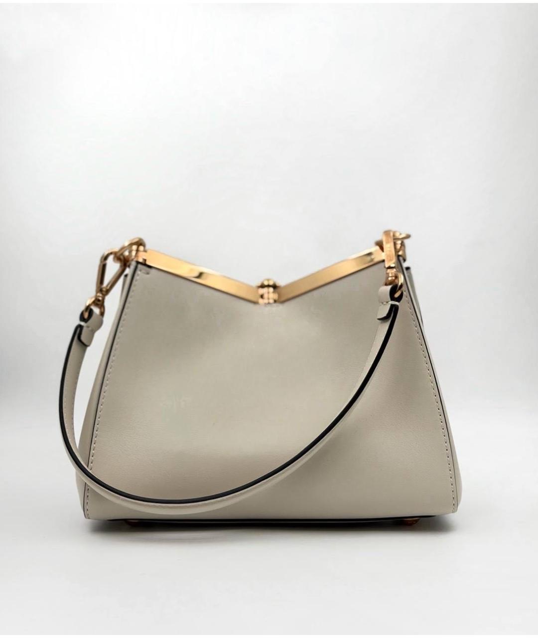 ETRO Бежевая кожаная сумка через плечо, фото 2