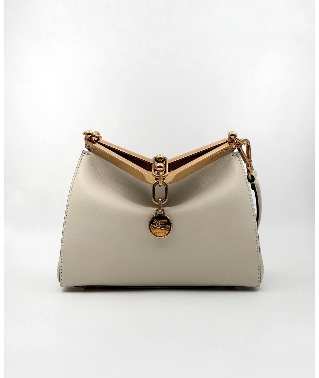 ETRO Бежевая кожаная сумка через плечо, фото 9