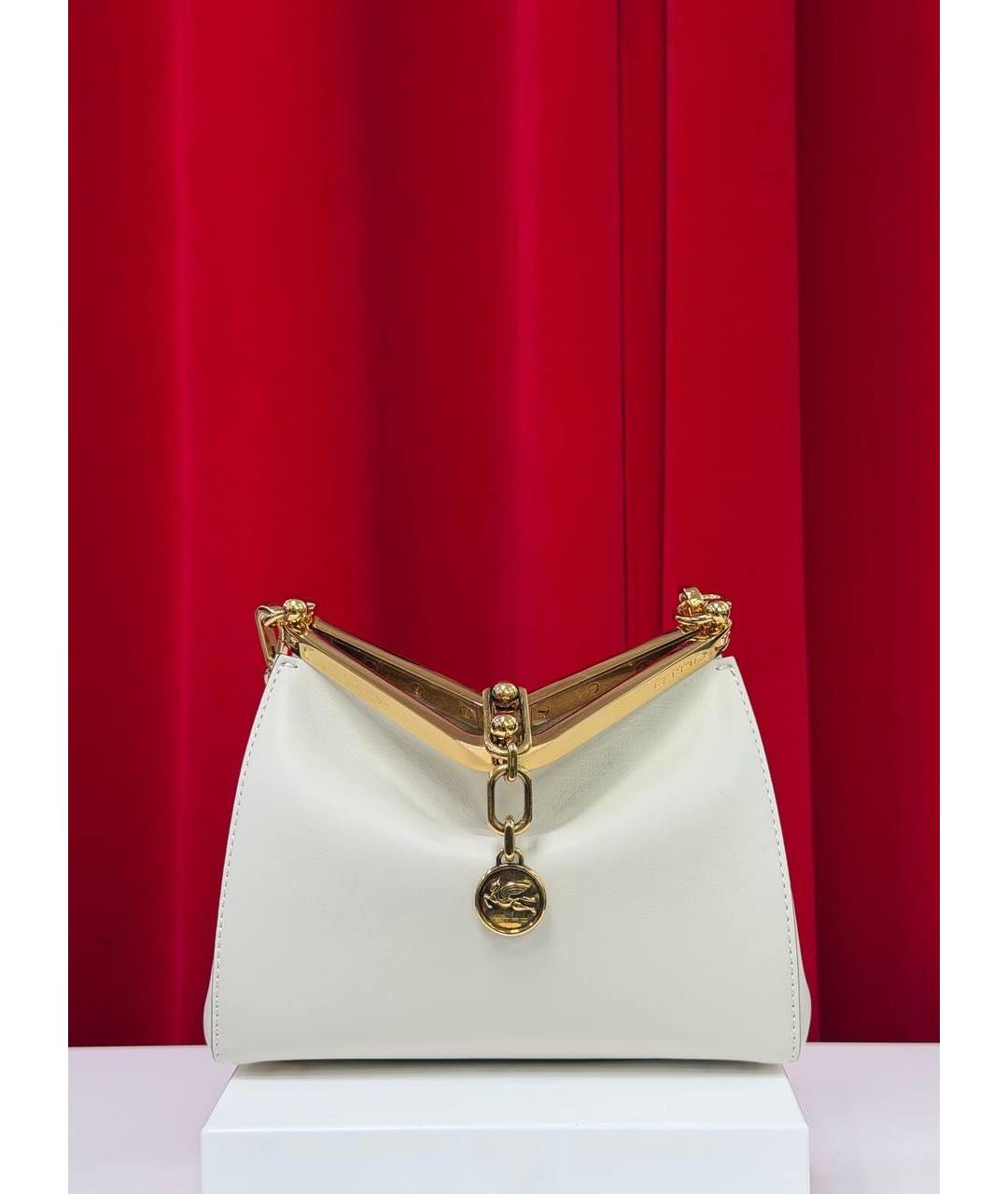 ETRO Бежевая кожаная сумка через плечо, фото 7