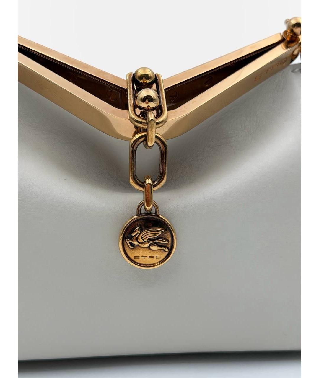 ETRO Бежевая кожаная сумка через плечо, фото 3