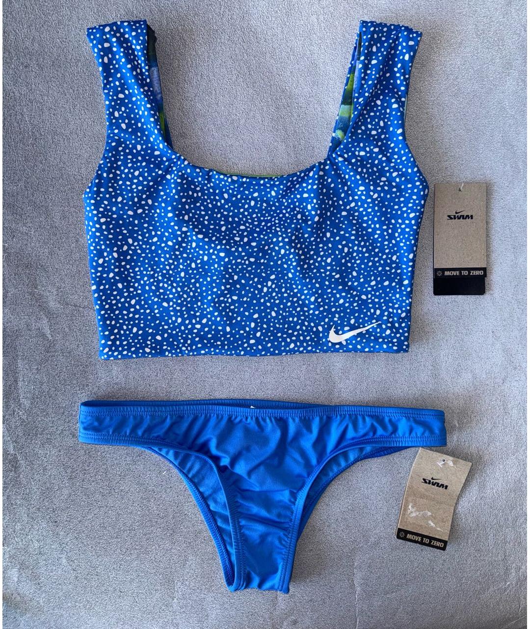 NIKE Синий полиэстеровый купальник, фото 6