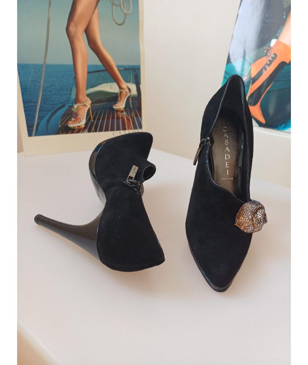 CASADEI Черные замшевые туфли, фото 4