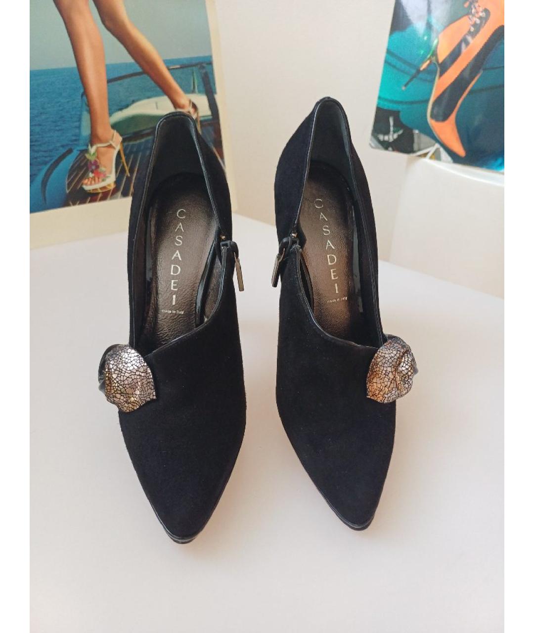 CASADEI Черные замшевые туфли, фото 6