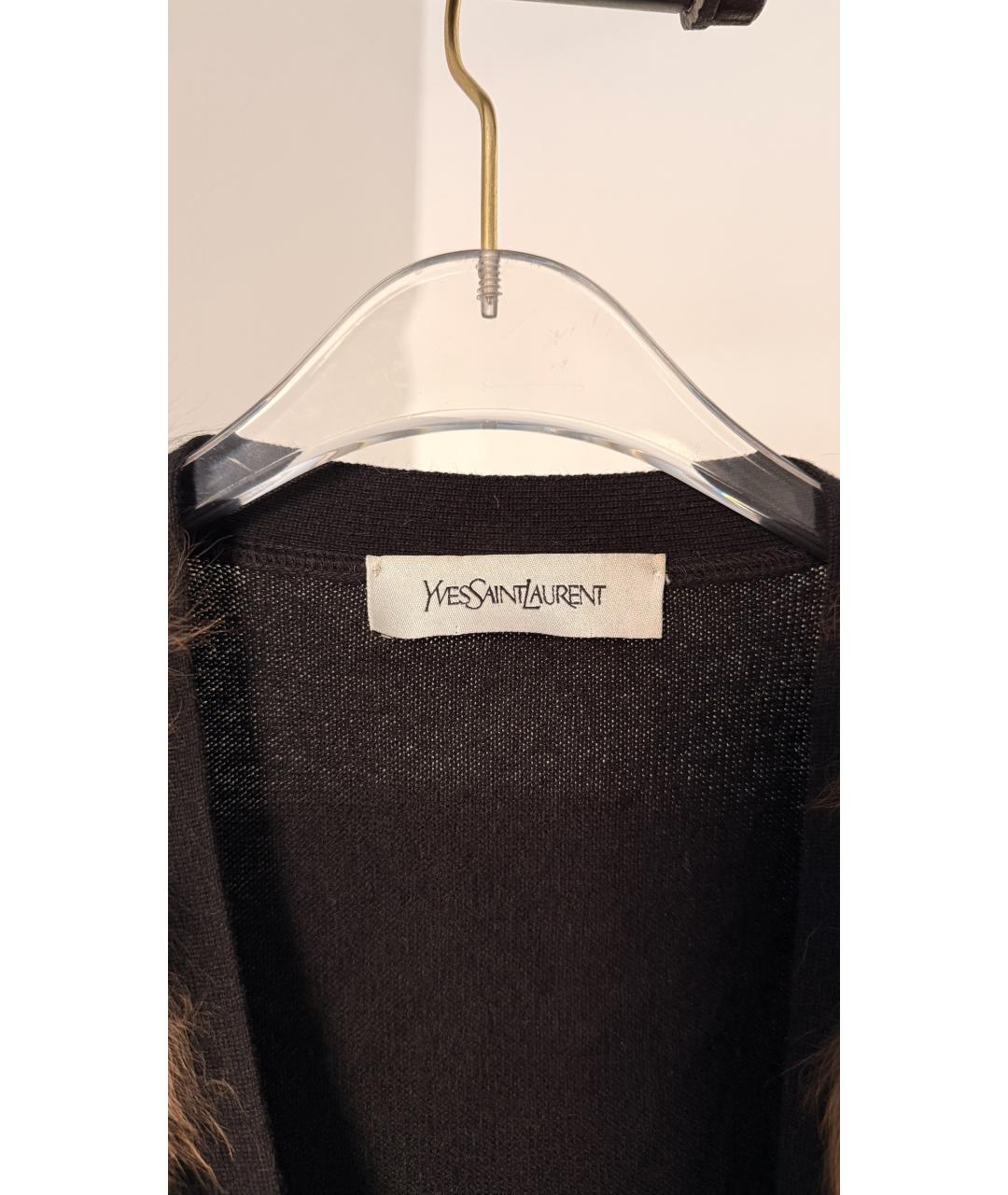 SAINT LAURENT Коричневый кардиган, фото 3