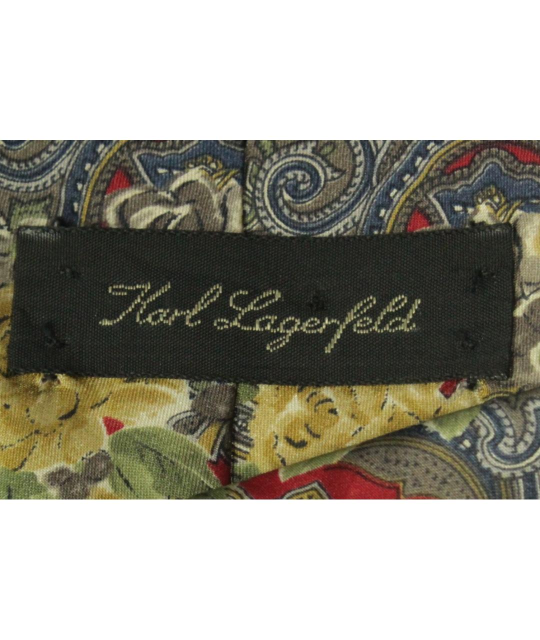 KARL LAGERFELD Мульти шелковый галстук, фото 3