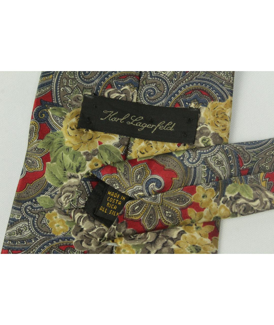 KARL LAGERFELD Мульти шелковый галстук, фото 2