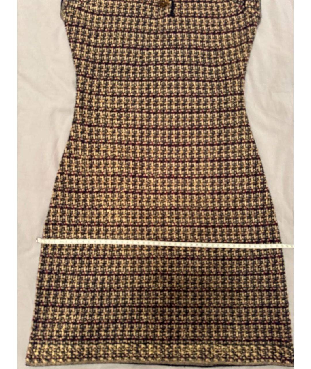 CHANEL Коричневое кашемировое повседневное платье, фото 7