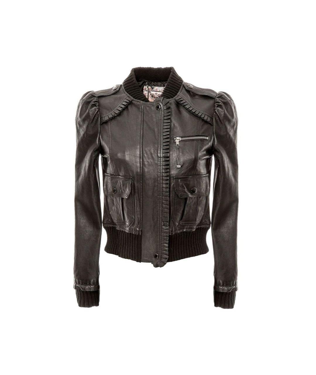 JUICY COUTURE Черная кожаная куртка, фото 9