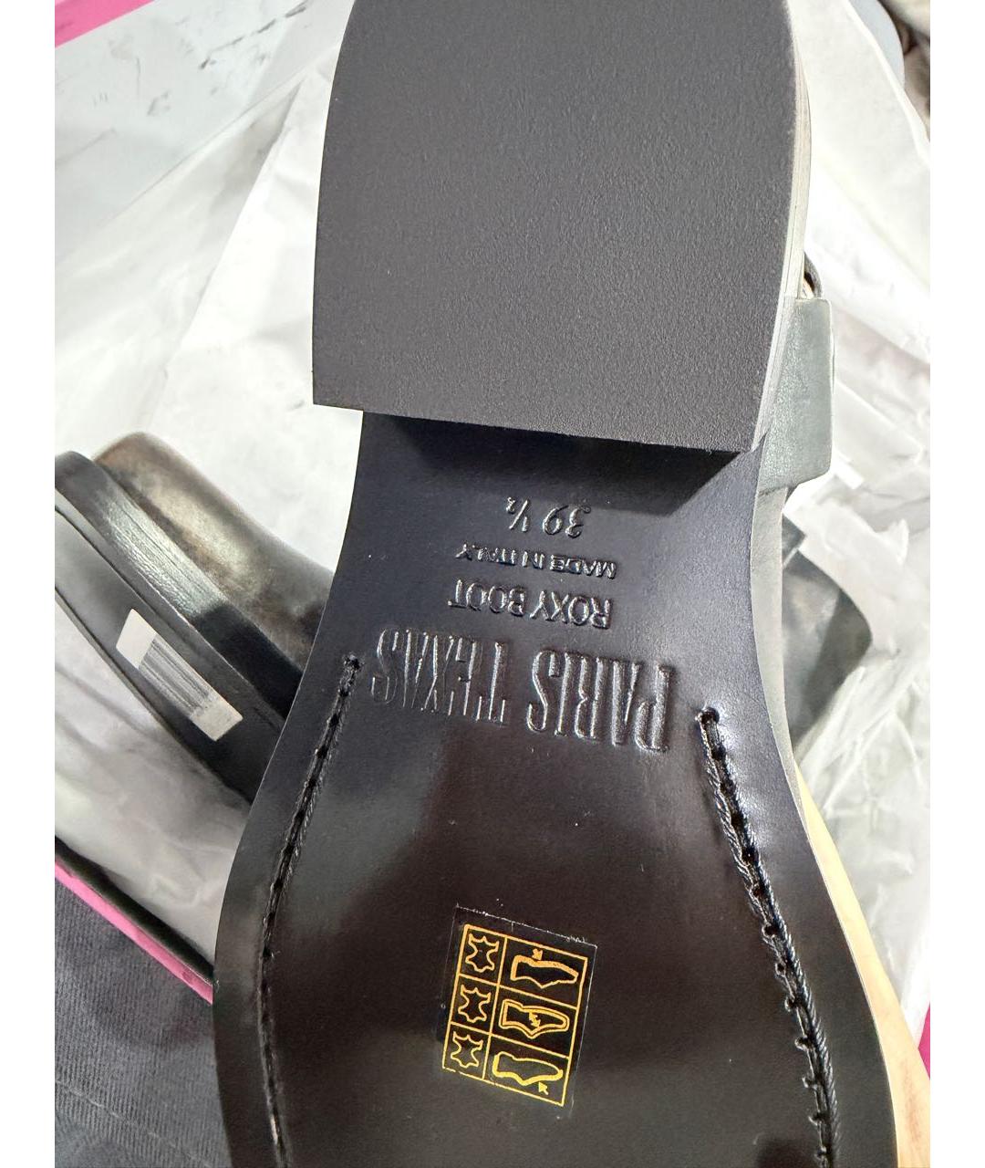 PARIS TEXAS Черные кожаные ботинки, фото 4