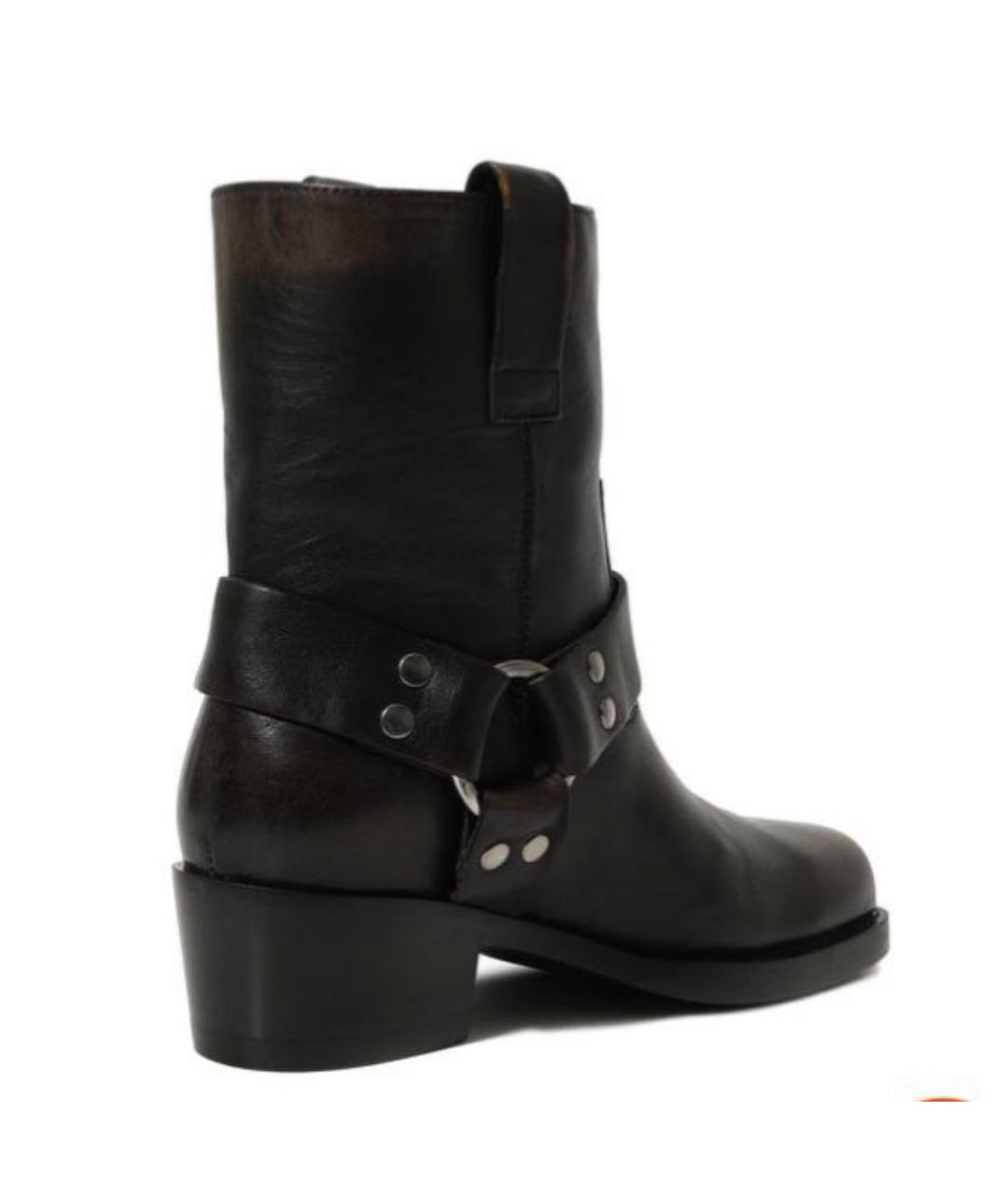 PARIS TEXAS Черные кожаные ботинки, фото 2