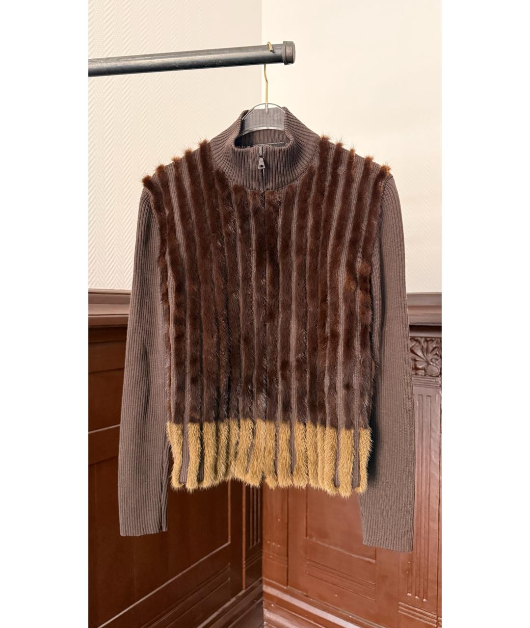 PRADA Коричневый кардиган, фото 5