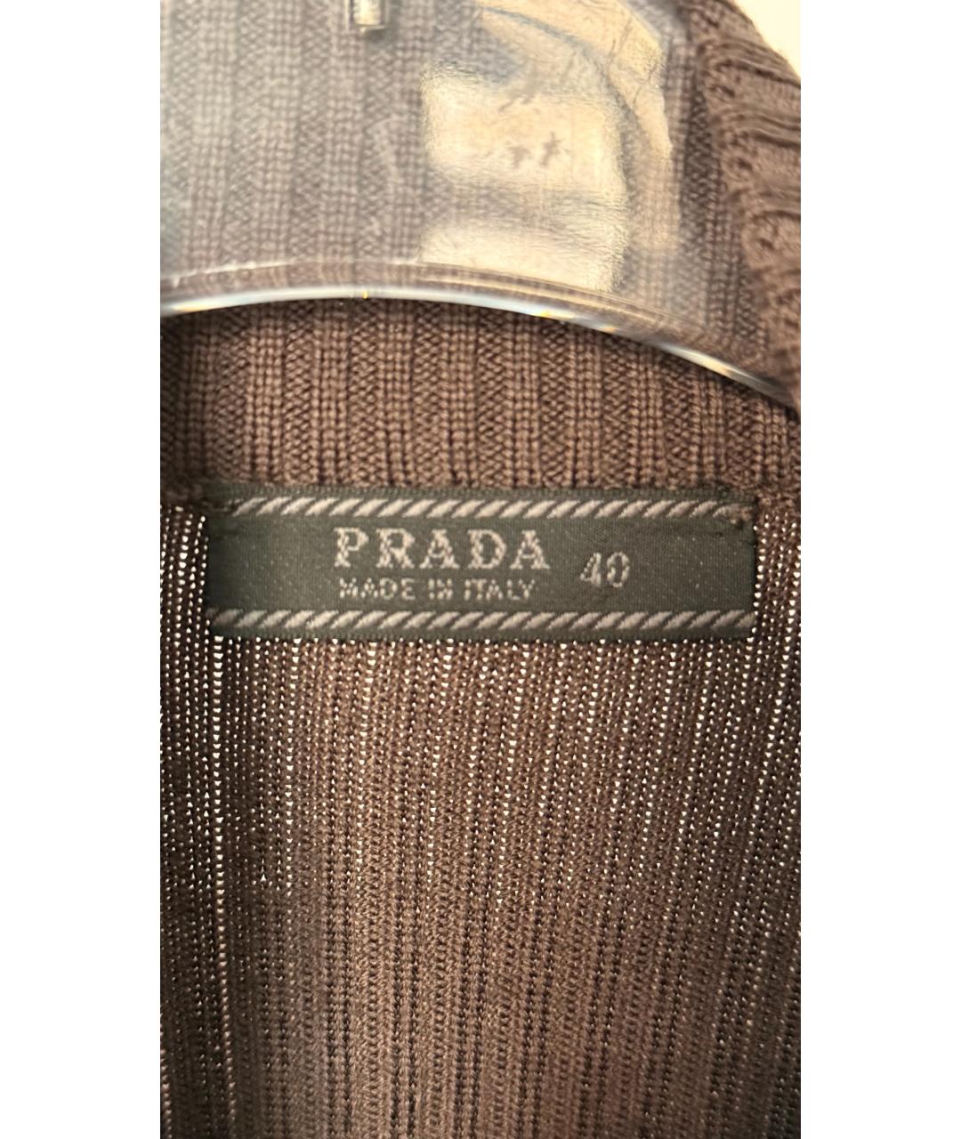 PRADA Коричневый кардиган, фото 3