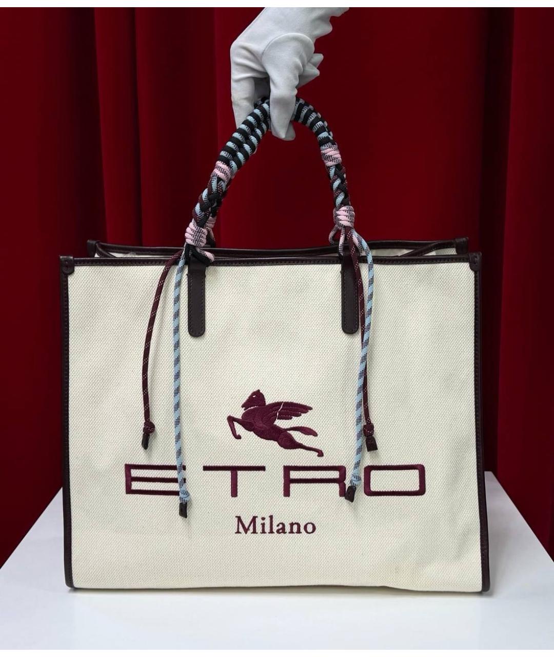 ETRO Белая сумка тоут, фото 6