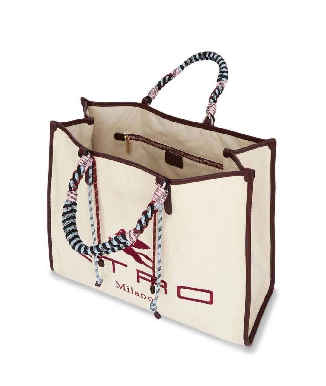 ETRO Белая сумка тоут, фото 4