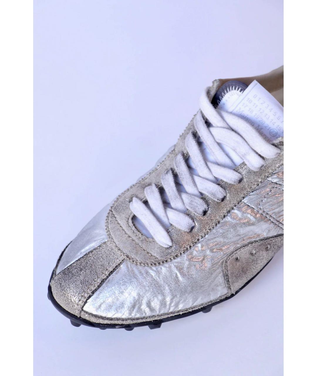 MAISON MARGIELA Серебряные кеды, фото 4