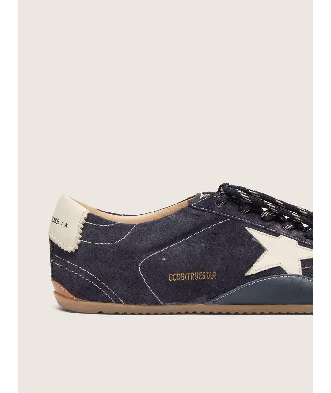 GOLDEN GOOSE DELUXE BRAND Темно-синие кожаные кроссовки, фото 4