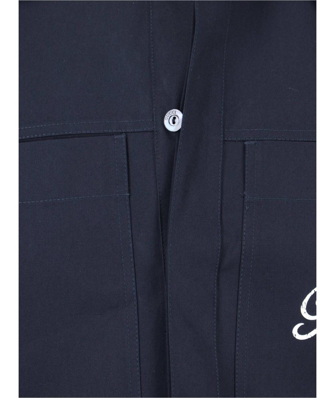 GUCCI Синяя хлопковая куртка, фото 5