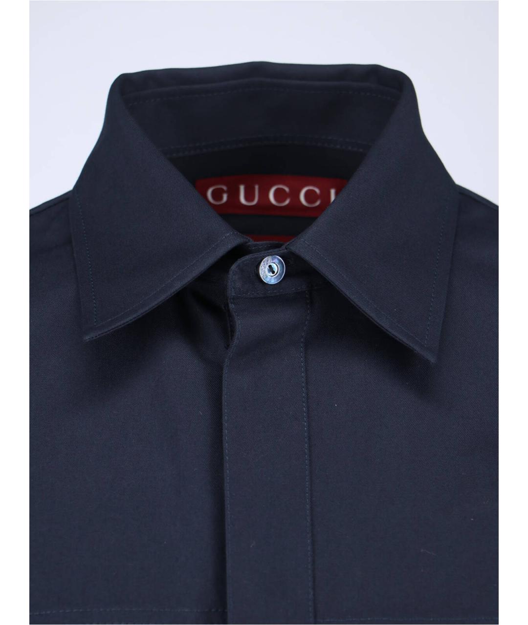 GUCCI Синяя хлопковая куртка, фото 4