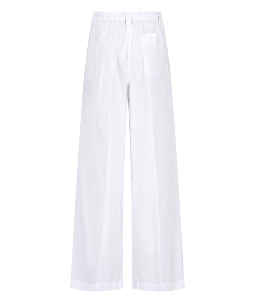 ASPESI Белые хлопковые брюки широкие, фото 2