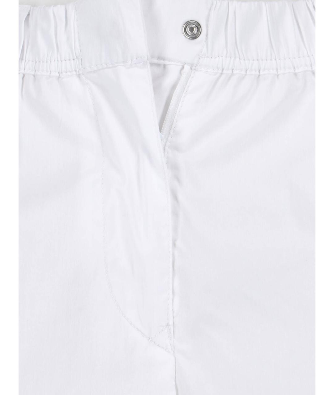 ASPESI Белые хлопковые брюки широкие, фото 5