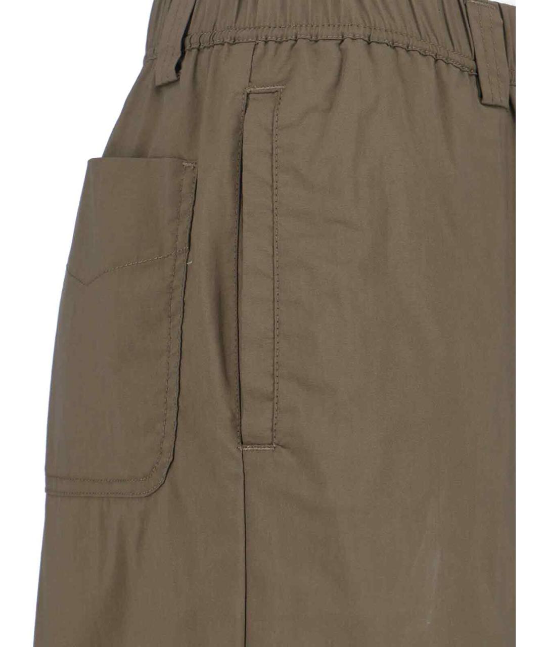 ASPESI Зеленые хлопковые брюки широкие, фото 4